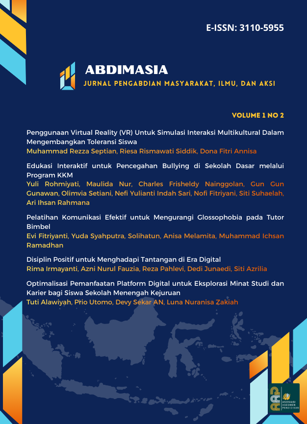 					View Vol. 1 No. 2 (2025): Jurnal Pengabdian Masyarakat, Ilmu, dan Aksi (ABDIMASIA)
				